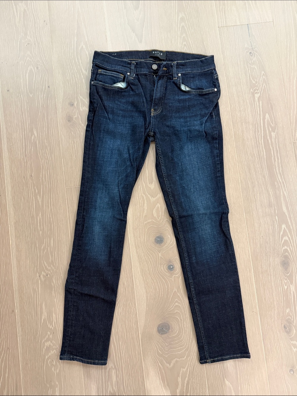 DSTLD Men’s Skinny Jeans in Dark Blue Wash 31x30 size